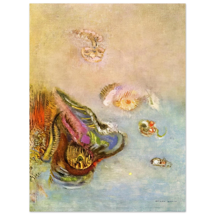 Odilon Redon - ANIMALS OF THE SEA 1910 75x100 cm / 30x40inches Fine Art Poster