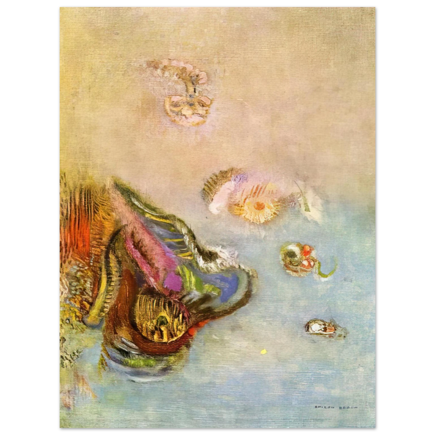 Odilon Redon - ANIMALS OF THE SEA 1910 75x100 cm / 30x40inches Fine Art Poster