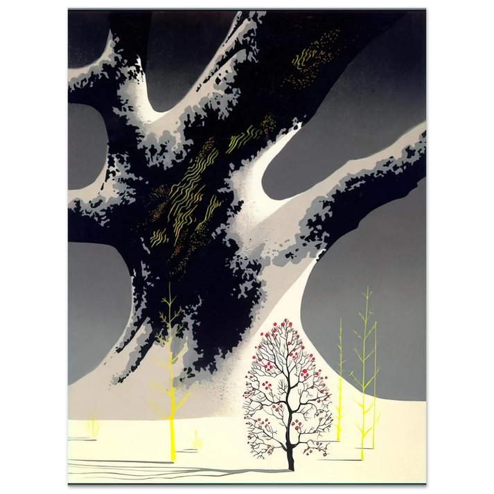 Eyvind Earle - Winter Oak 75x100 cm / 30x40inches Fine Art Poster