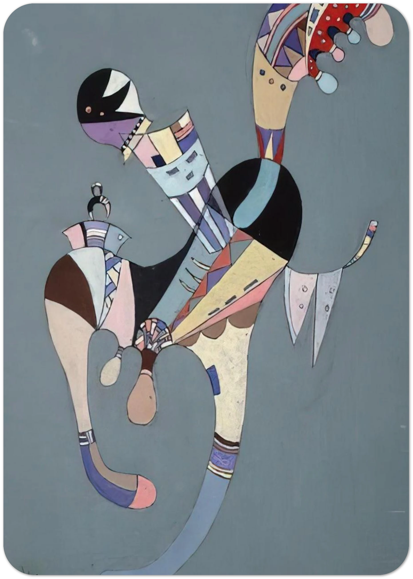 A FLOATING FIGURE 1942 By Wassily Kandinsky Pack of 10 Post Cards | Wassily Kandinsky Post Cards | A6 (10.5 x 14.8 cm) - 4.1 x 5.8 inches