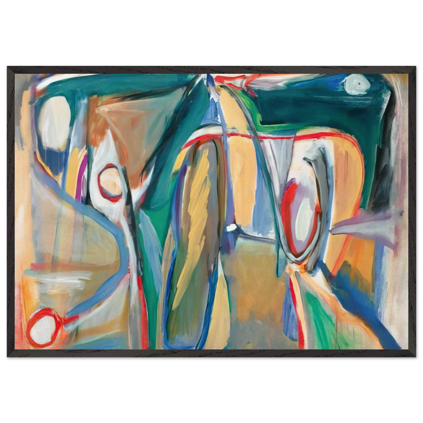 Sans titre Paris rue Git-le-Coeur - 1962 - Bram van Velde 70x100 cm / 28x40 inches Framed Art Print – Black Wooden Frame