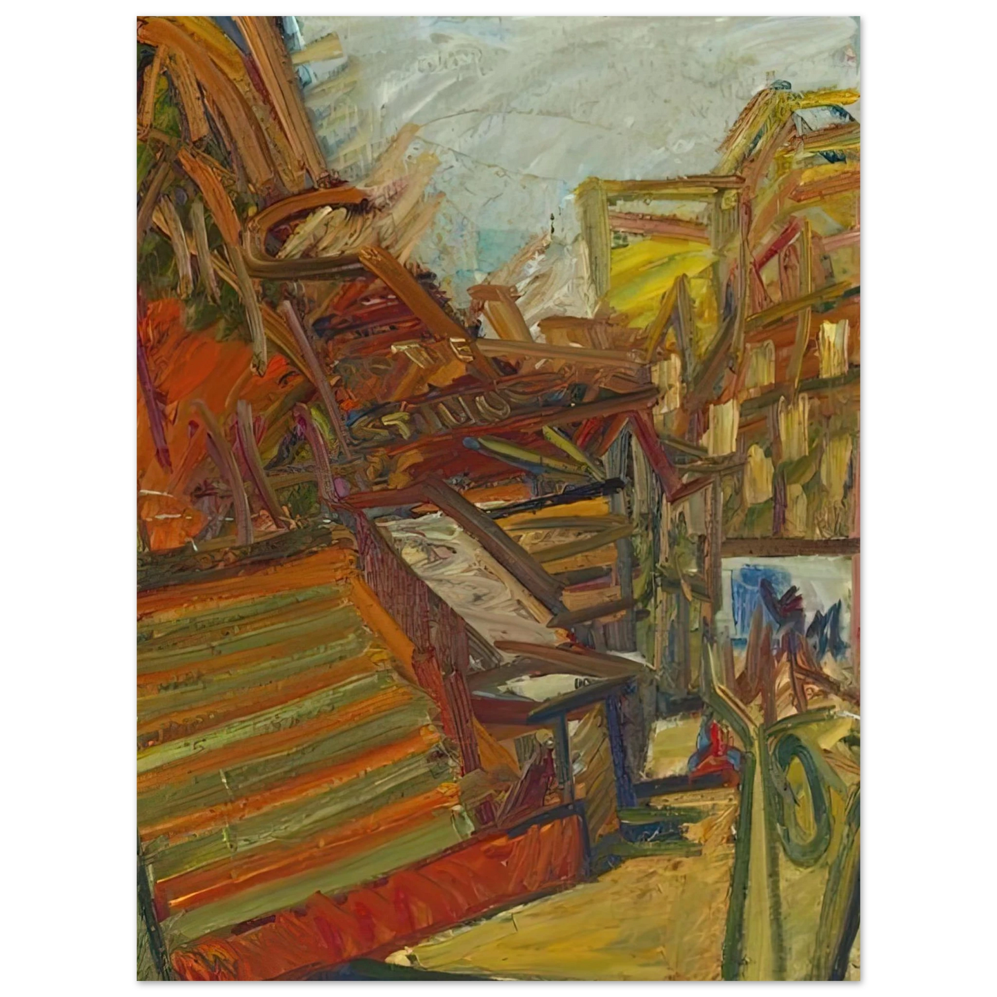 Frank Auerbach - TO THE STUDIOS 1991 75x100 cm / 30x40inches Fine Art Poster