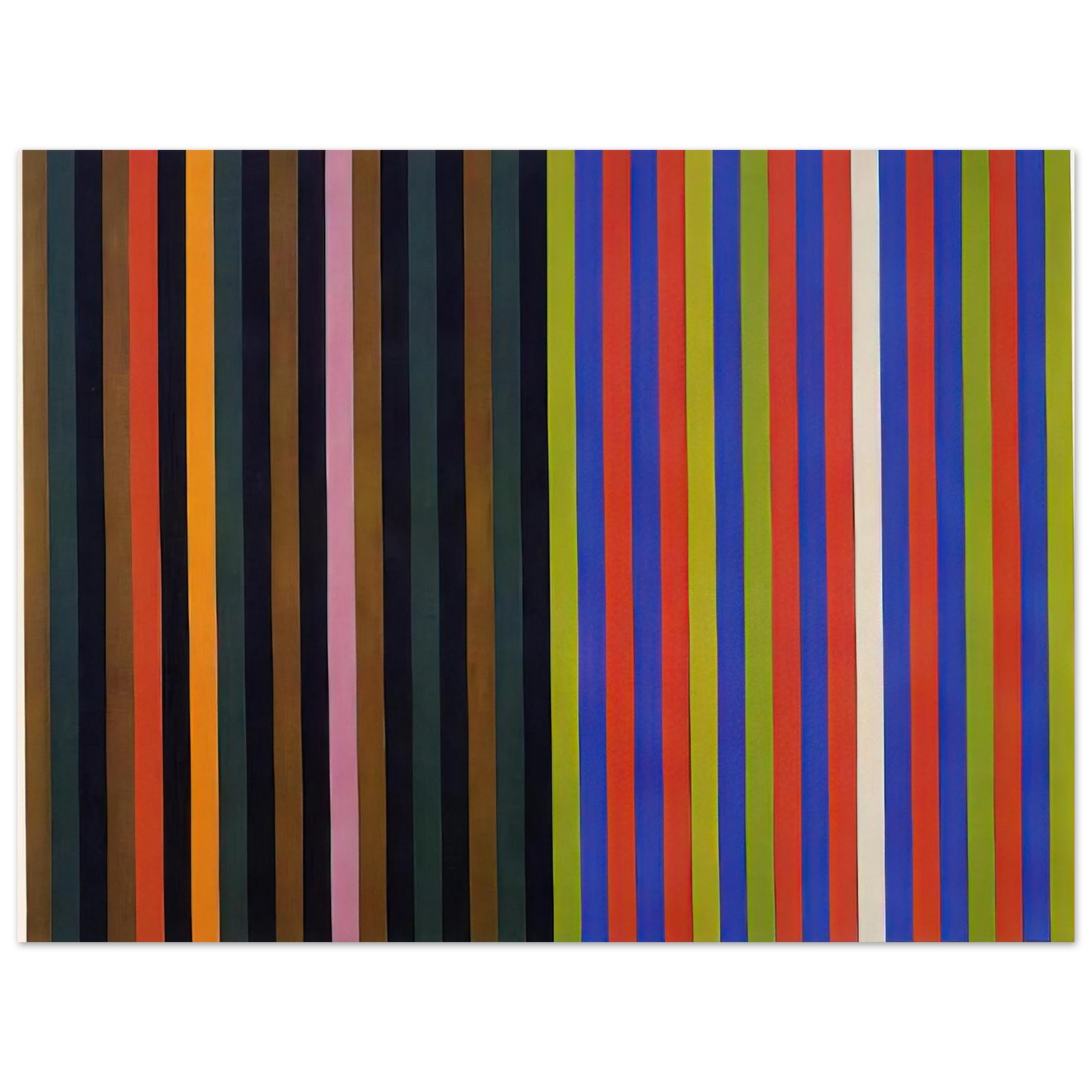 Gene Davis - Yankee Doodle - 1966 75x100 cm / 30x40inches Fine Art Poster