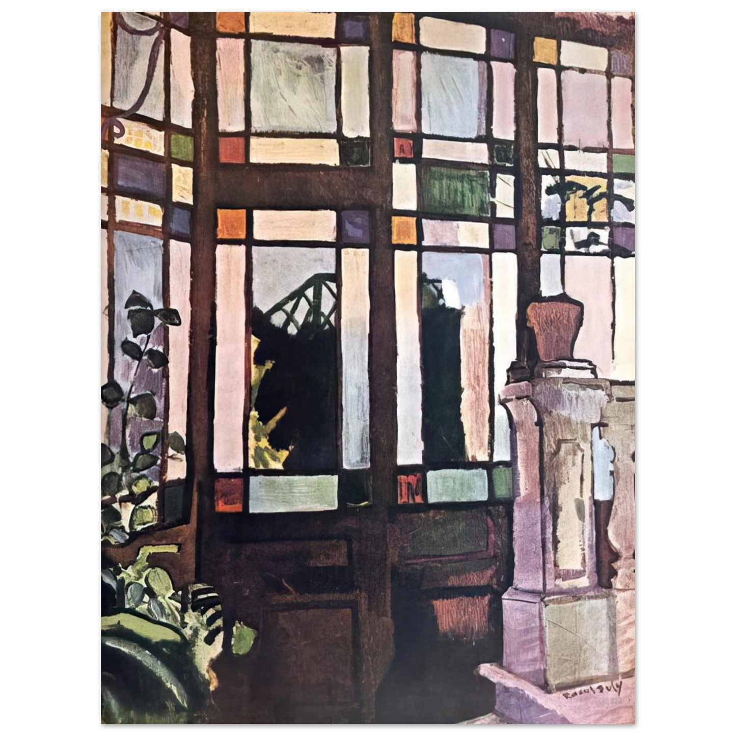 Raoul Dufy - WINDOW WITH COLOURED GLASSES 1906 75x100 cm / 30x40inches Fine Art Poster