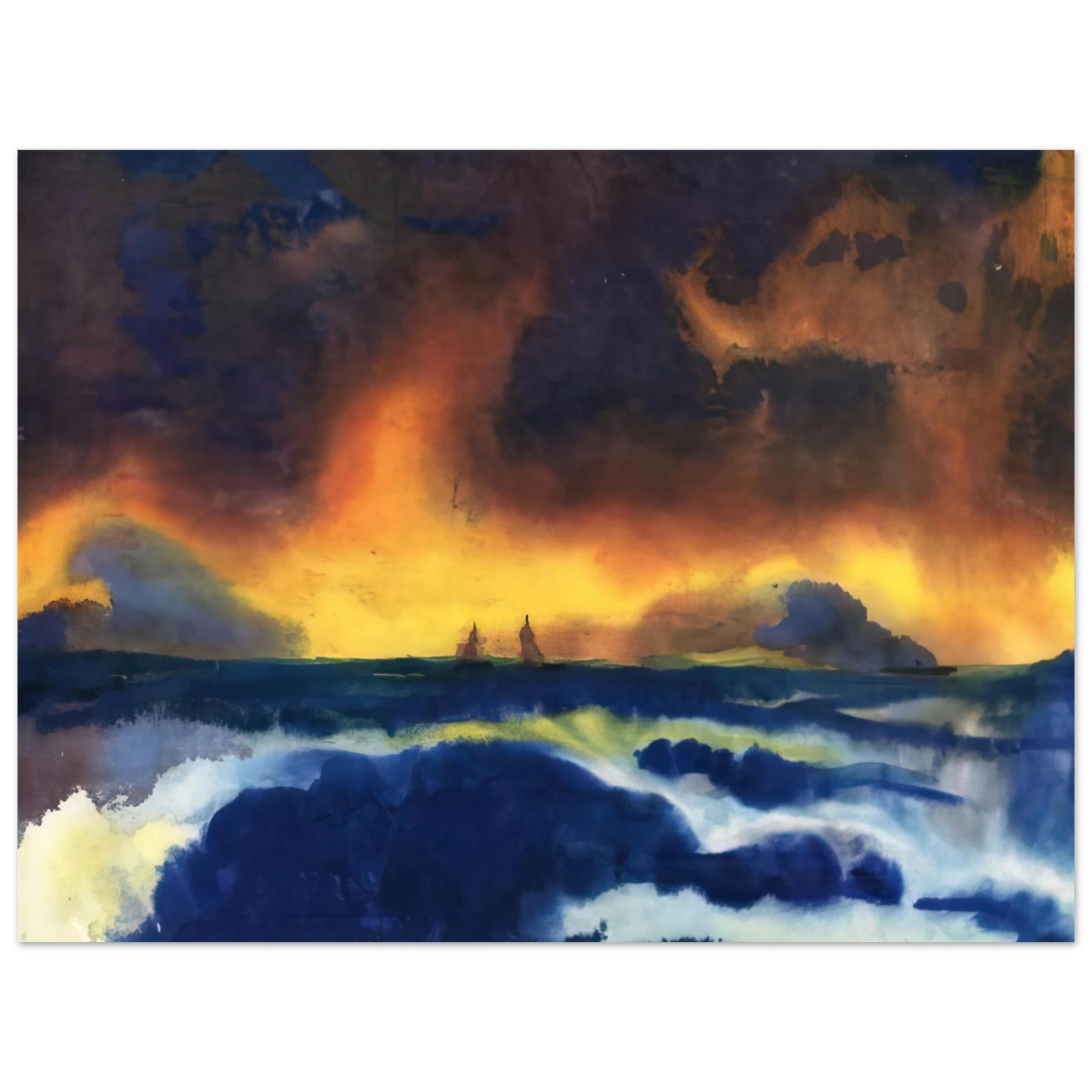 Emil Nolde - Stormy sea 75x100 cm / 30x40inches Fine Art Poster