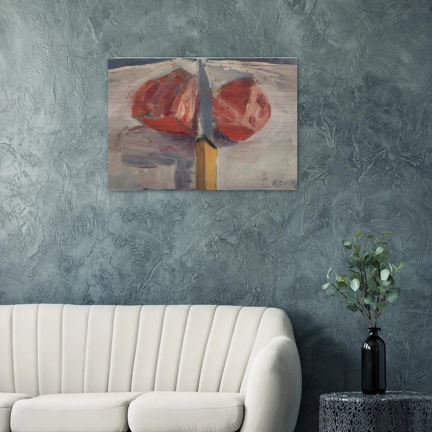 Tomato and Knife - Richard Diebenkorn Brushed Aluminum Print - 70x100 cm / 28x40 inches | Richard Diebenkorn Aluminum Print | Richard Diebenkorn Prints