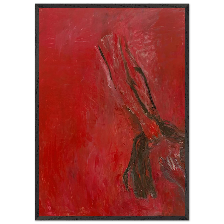 MAGGIE S PONYTAIL 1993 - Susan Rothenberg 70x100 cm / 28x40 inches Framed Art Print – Black Wooden Frame