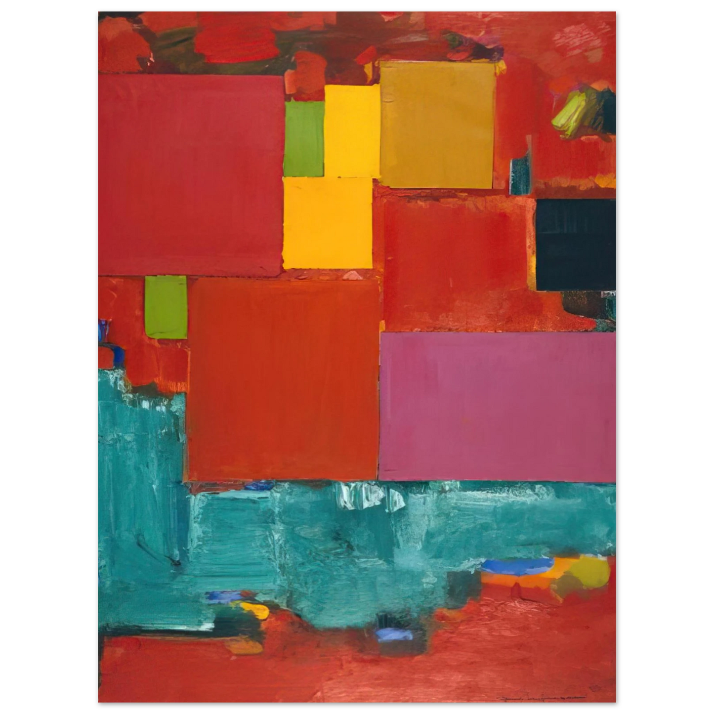 Hans Hofmann - Pompeii 75x100 cm / 30x40inches Fine Art Poster