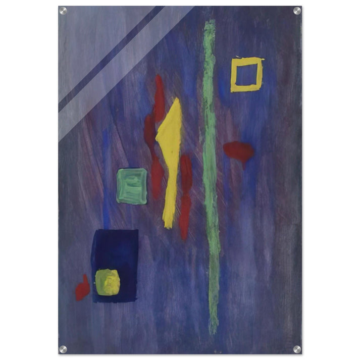 Untitled Red, Yellow and Green Forms on a Purple Ground - Barnett Newman Acrylic Print - 70x100 cm / 28x40″ inches