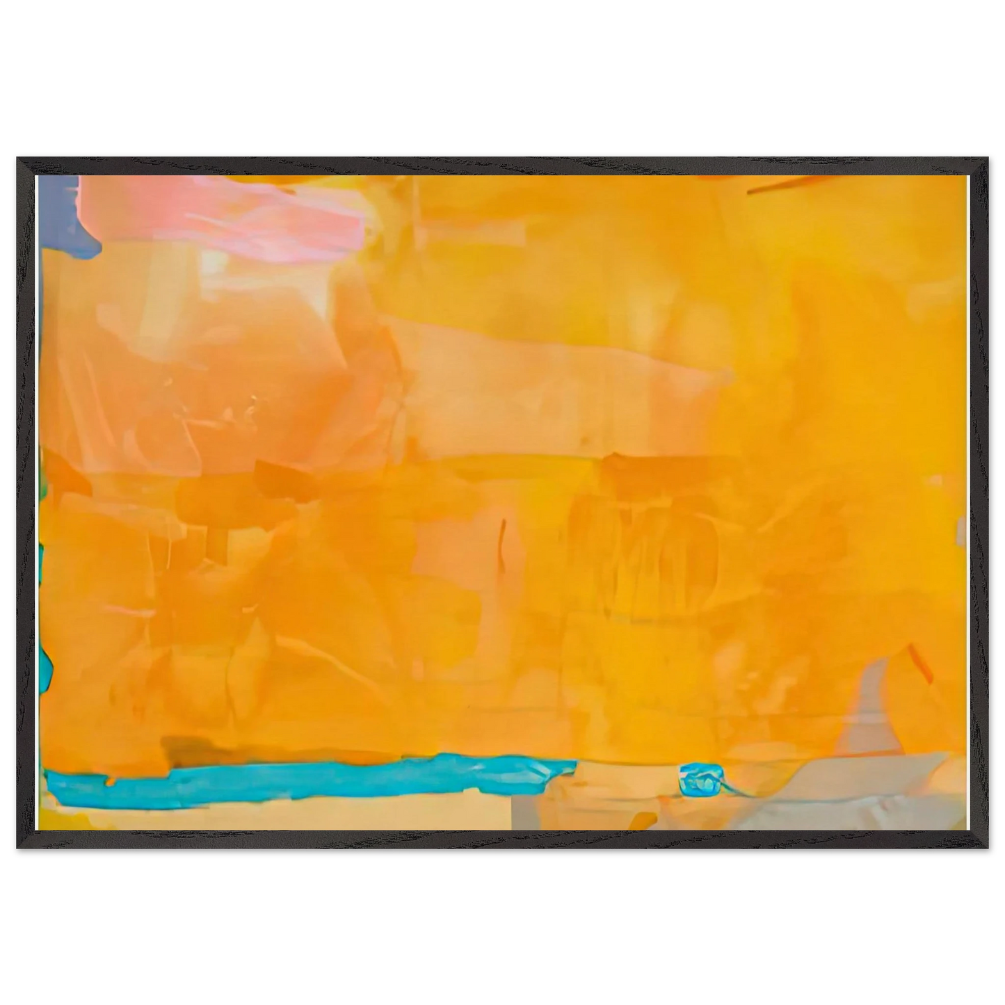 Royal Fireworks 1975- - Helen Frankenthaler 70x100 cm / 28x40 inches Framed Art Print – Black Wooden Frame