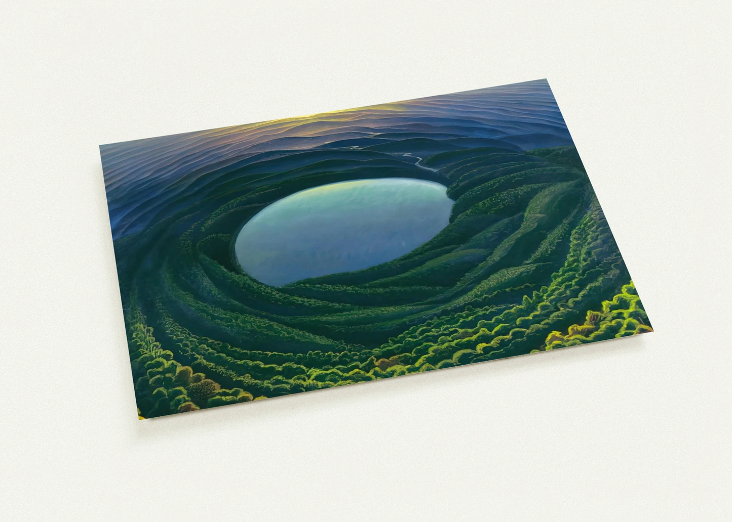 Lago umbro - 1942 By Gerardo Dottori Pack of 10 Post Cards | Gerardo Dottori Post Cards | A6 (10.5 x 14.8 cm) - 4.1 x 5.8 inches