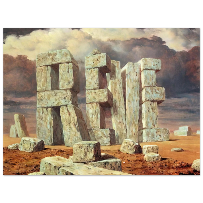 Rene Magritte - THE ART OF CONVERSATION 1950 75x100 cm / 30x40inches Fine Art Poster