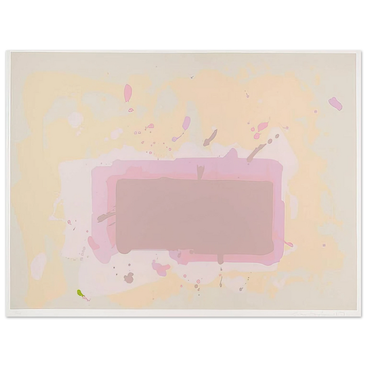 John Hoyland - Pale Yellow, Pink and Brown - 1971 75x100 cm / 30x40inches Fine Art Poster