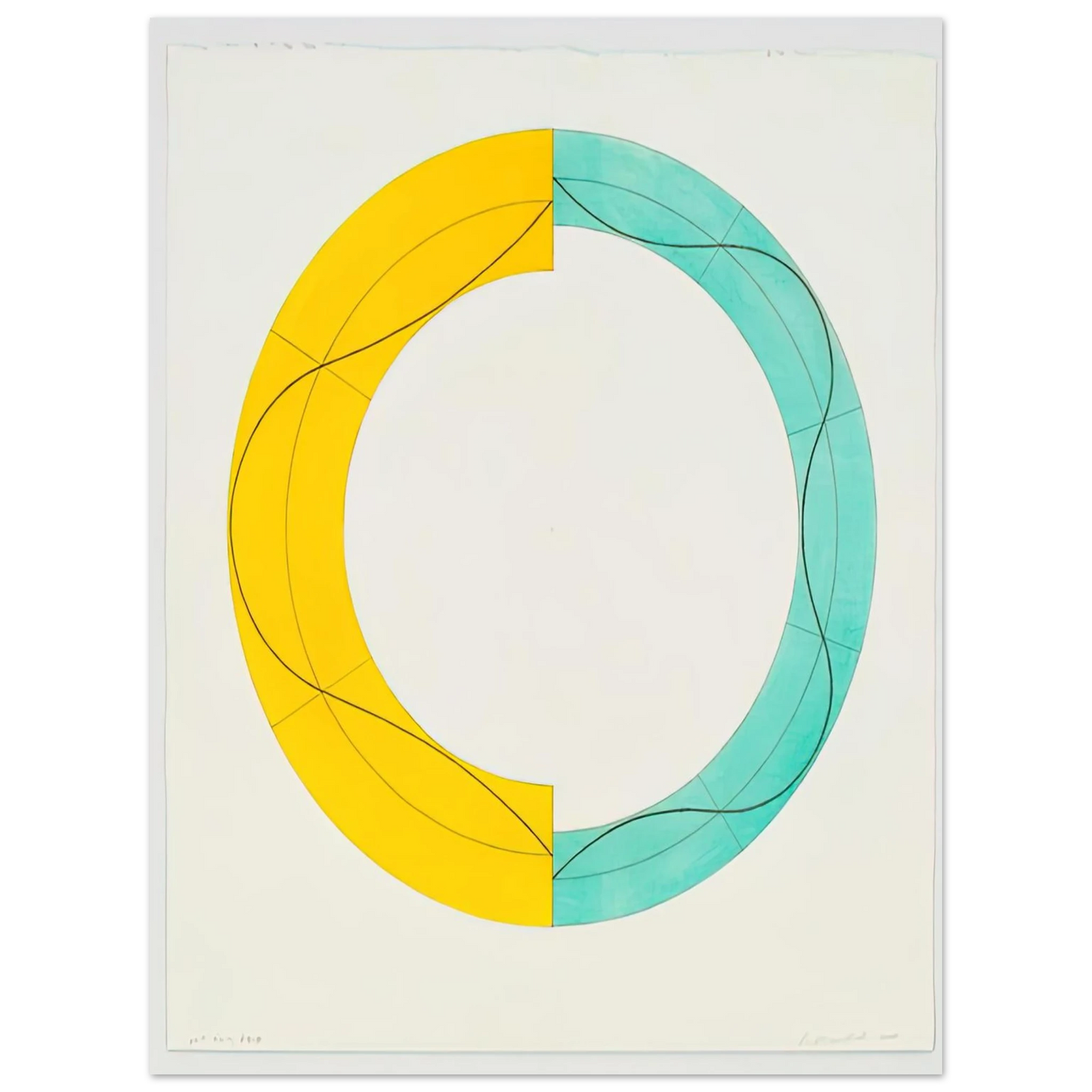 Robert Mangold - SPLIT RING IMAGE 2008 75x100 cm / 30x40inches Fine Art Poster