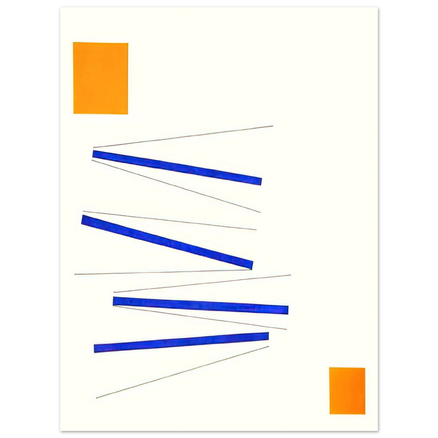 Lygia Pape - Relief in Orange and Blue - 1956 75x100 cm / 30x40inches Fine Art Poster
