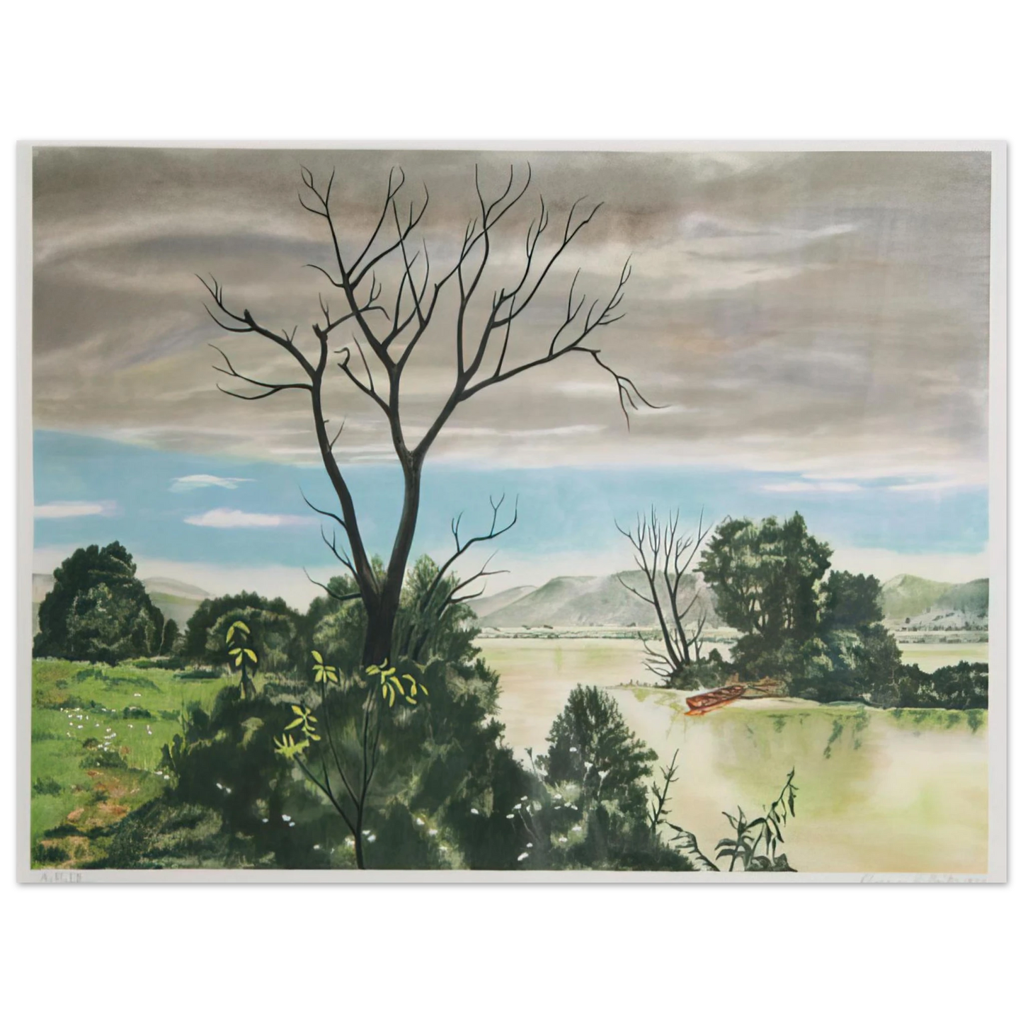 Clarence Holbrook Carter - Untitled - Early Spring Landscape - 1979 75x100 cm / 30x40inches Fine Art Poster