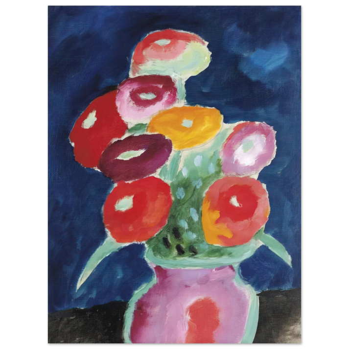 Alexej von Jawlensky - BLUMEN IN EINER VASE 1918 75x100 cm / 30x40inches Fine Art Poster