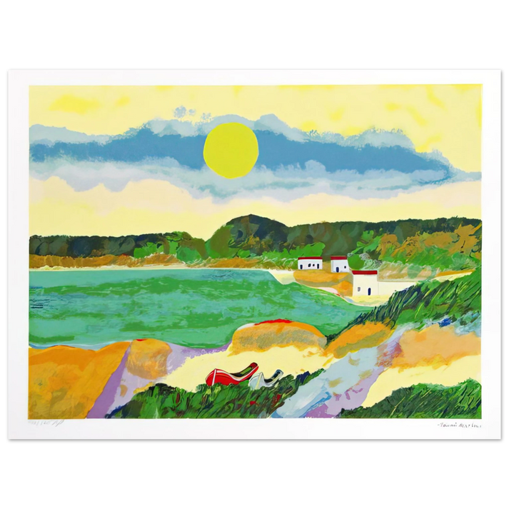 Aldemir Martins - Marinha Com Casas - Post-Impressionism 75x100 cm / 30x40inches Fine Art Poster