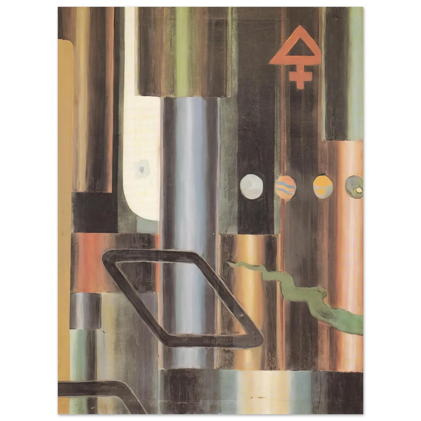 Julius Evola - La libra s'infiamma e le piramidi - 1921 75x100 cm / 30x40inches Fine Art Poster