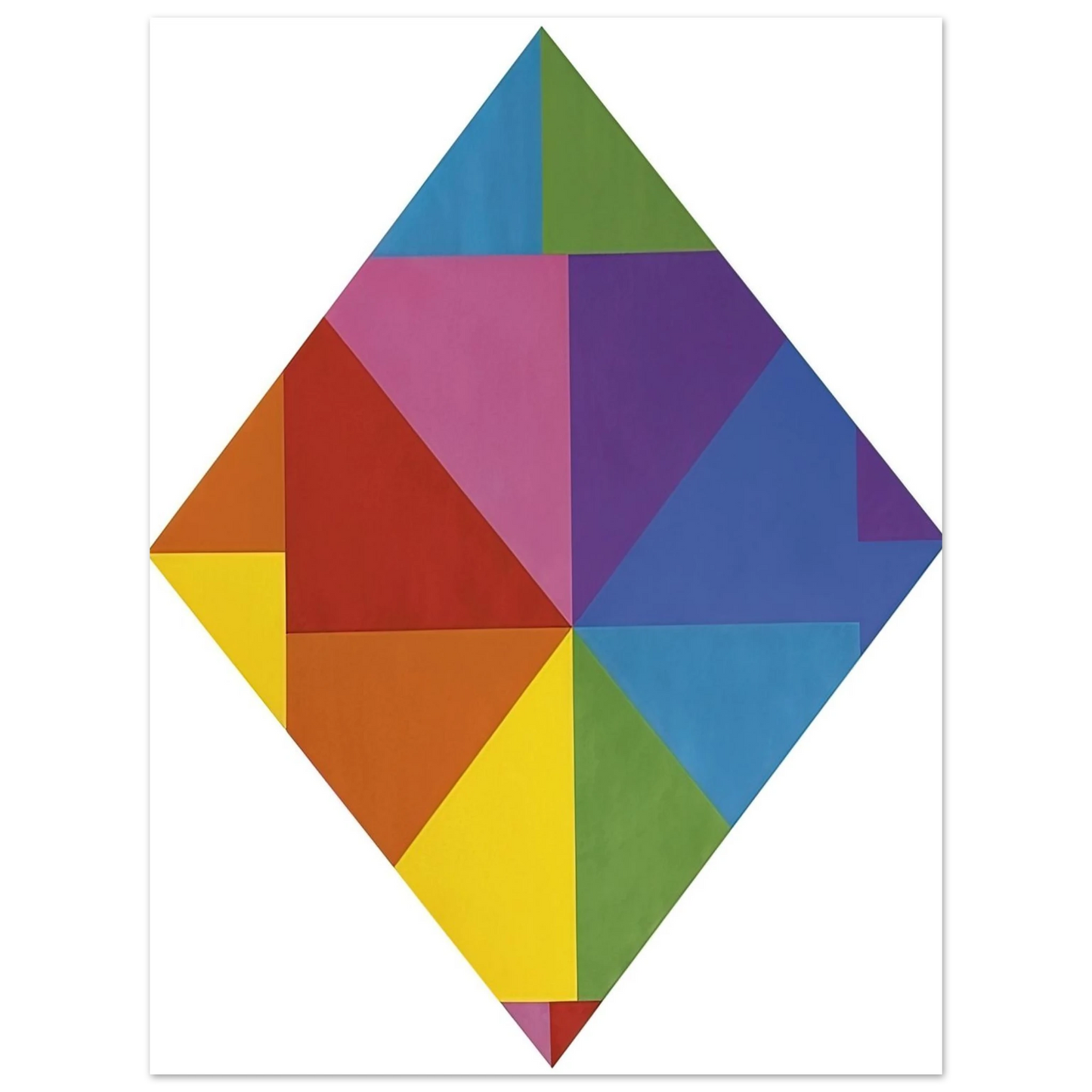 Max Bill - Acht farben im horizontal-diagonal-quadtrat - 1965 75x100 cm / 30x40inches Fine Art Poster