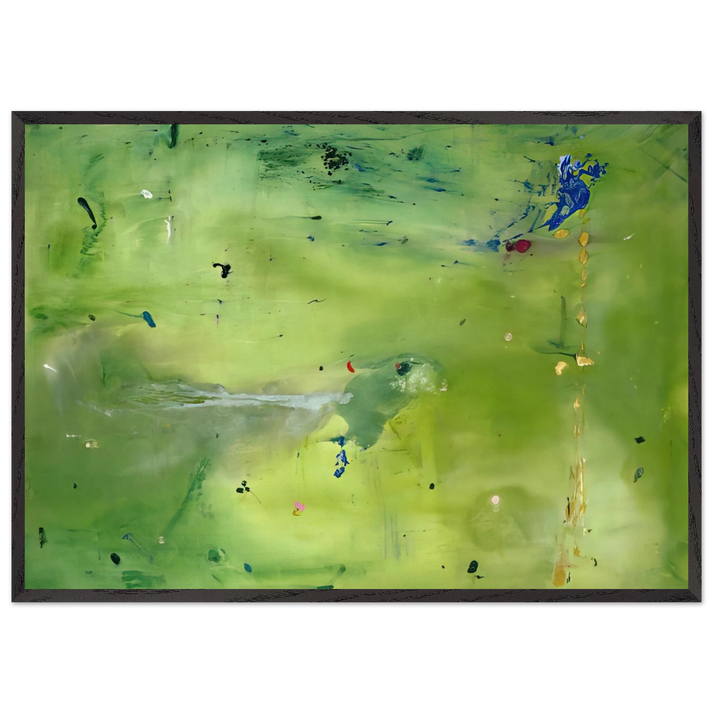A Green Thought in a Green Shade - 1981 - Helen Frankenthaler 70x100 cm / 28x40 inches Framed Art Print – Black Wooden Frame