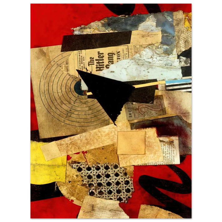 Kurt Schwitters - HITLER GANG 1944 75x100 cm / 30x40inches Fine Art Poster