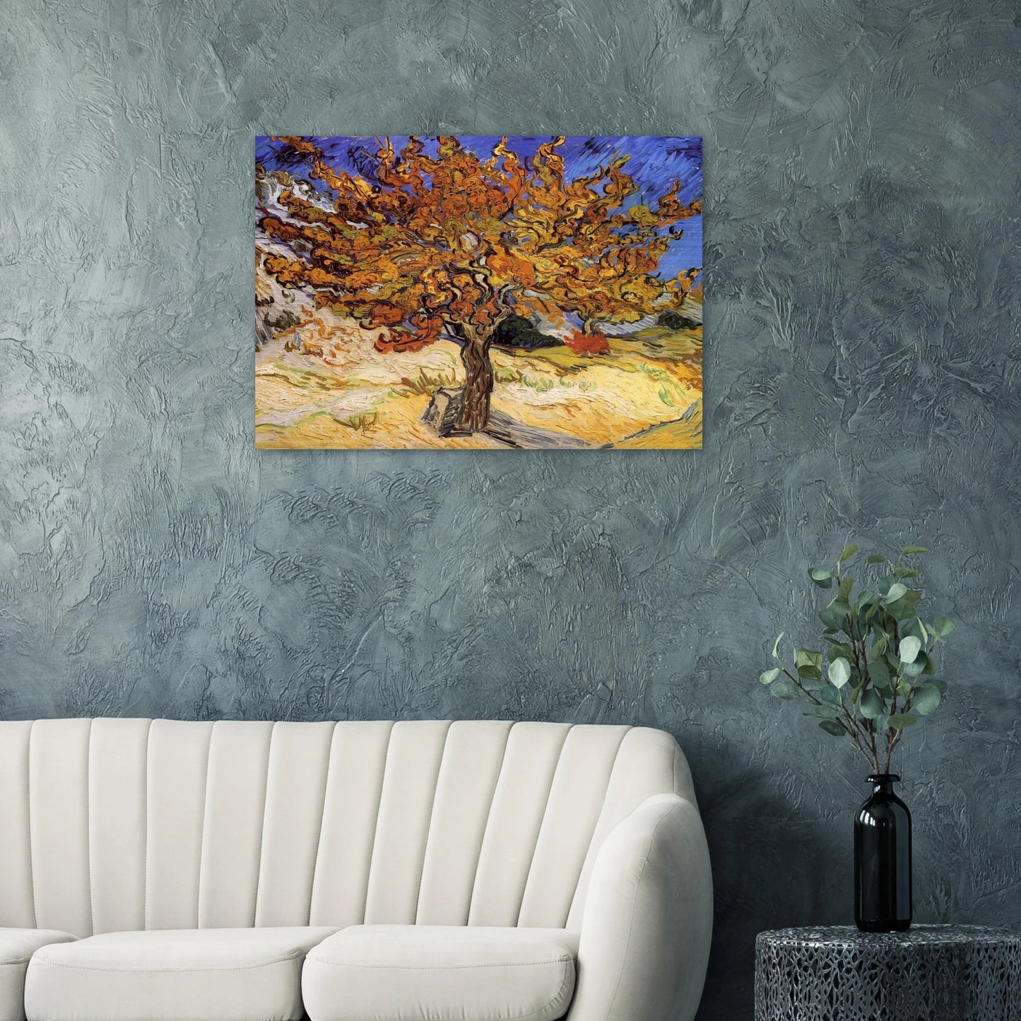 Mulberry Tree - Vincent van Gogh Brushed Aluminum Print - 70x100 cm / 28x40 inches | Vincent van Gogh Aluminum Print | Vincent van Gogh Prints