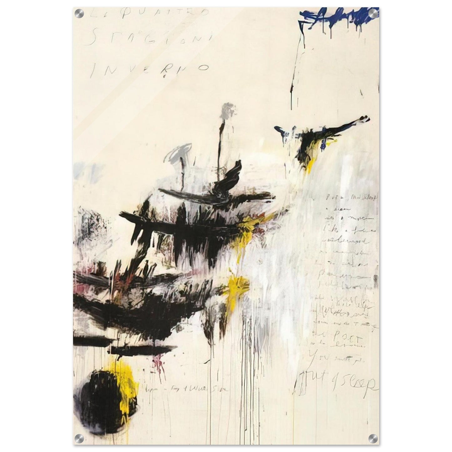 Quattro stagioni I. Inverno - Cy Twombly Acrylic Print - 70x100 cm / 28x40″ inches | Cy Twombly Wall Art | Cy Twombly Prints