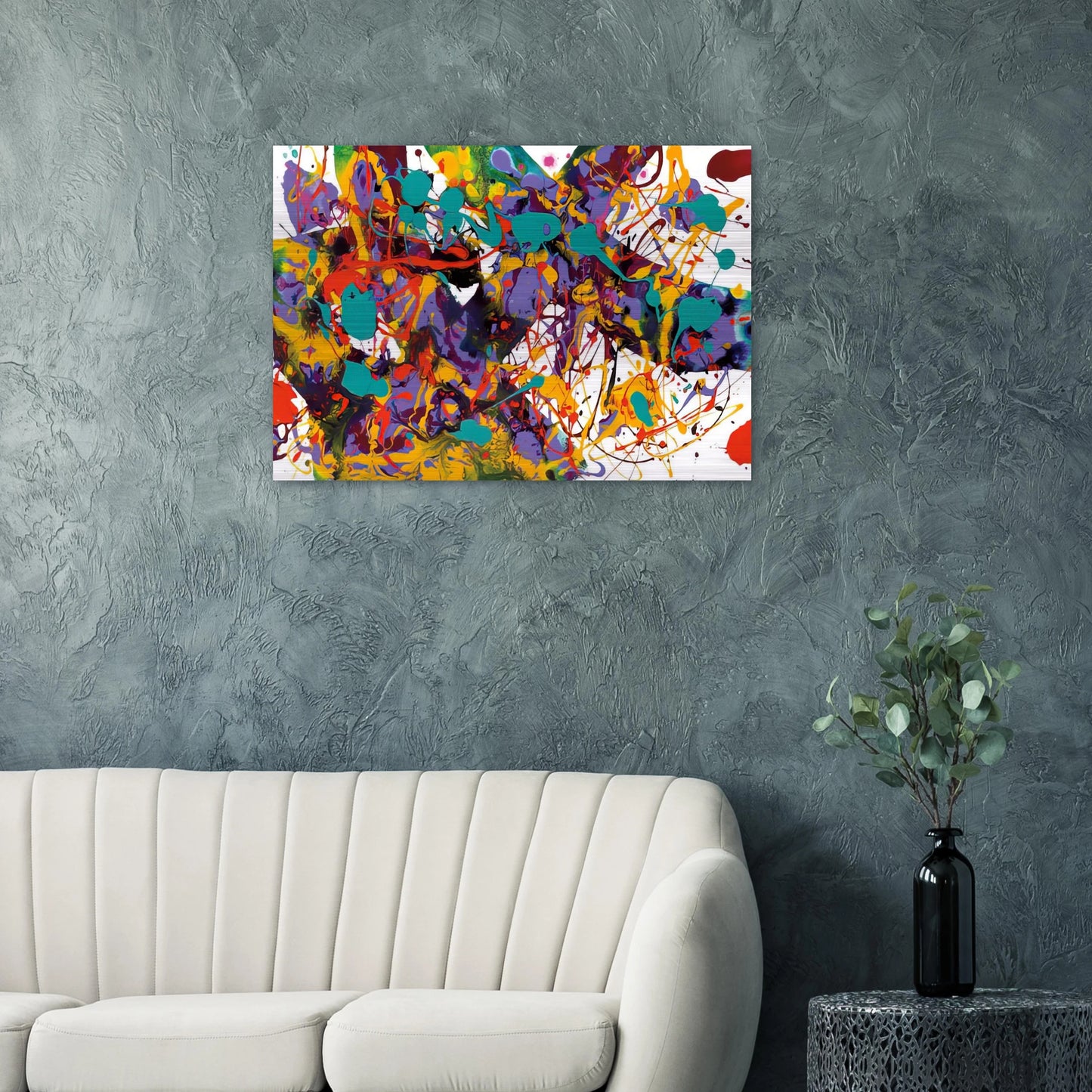 Untitled SFP94-35 SFF 1711 - Sam Francis Brushed Aluminum Print - 70x100 cm / 28x40 inches | Sam Francis Aluminum Print | Sam Francis Prints