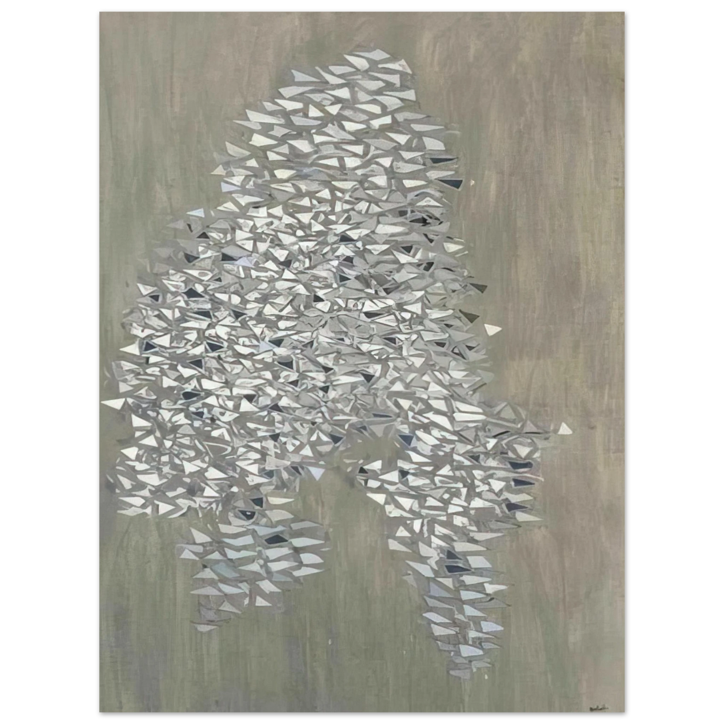Robert Goodnough - Vertical Gray - 1985 75x100 cm / 30x40inches Fine Art Poster