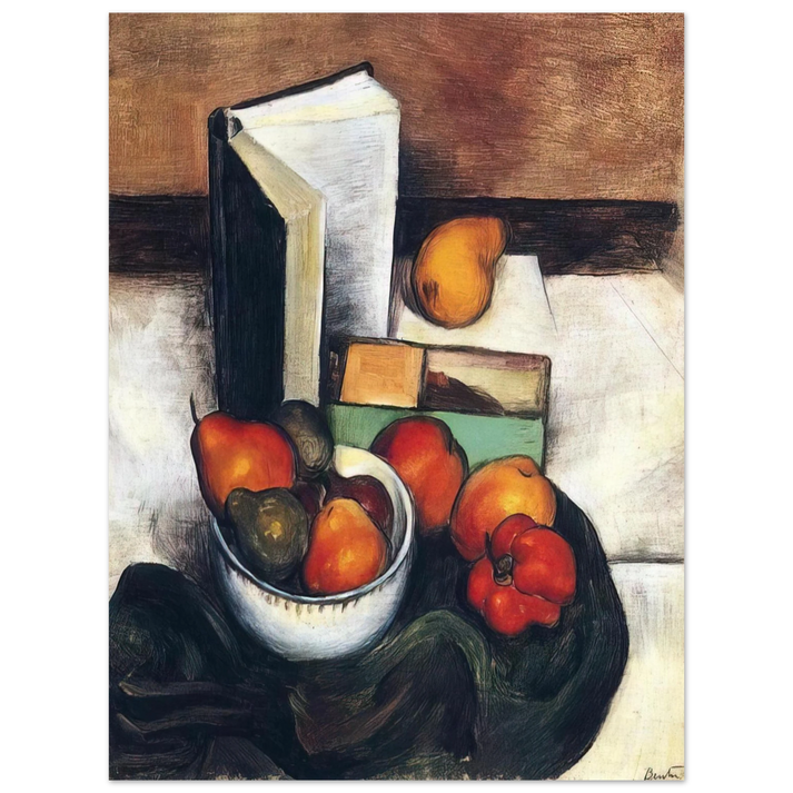 Thomas Hart Benton - STILL LIFE WITH FRUIT AND VEGETABLES 75x100 cm / 30x40inches Fine Art Poster