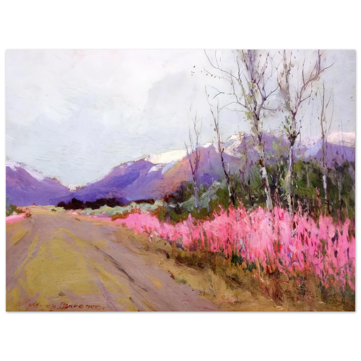 Sydney Laurence - Fireweed Lane - Romanticism 75x100 cm / 30x40inches Fine Art Poster