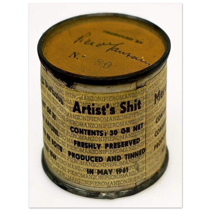 Piero Manzoni - Artist's Shit 75x100 cm / 30x40inches Fine Art Poster