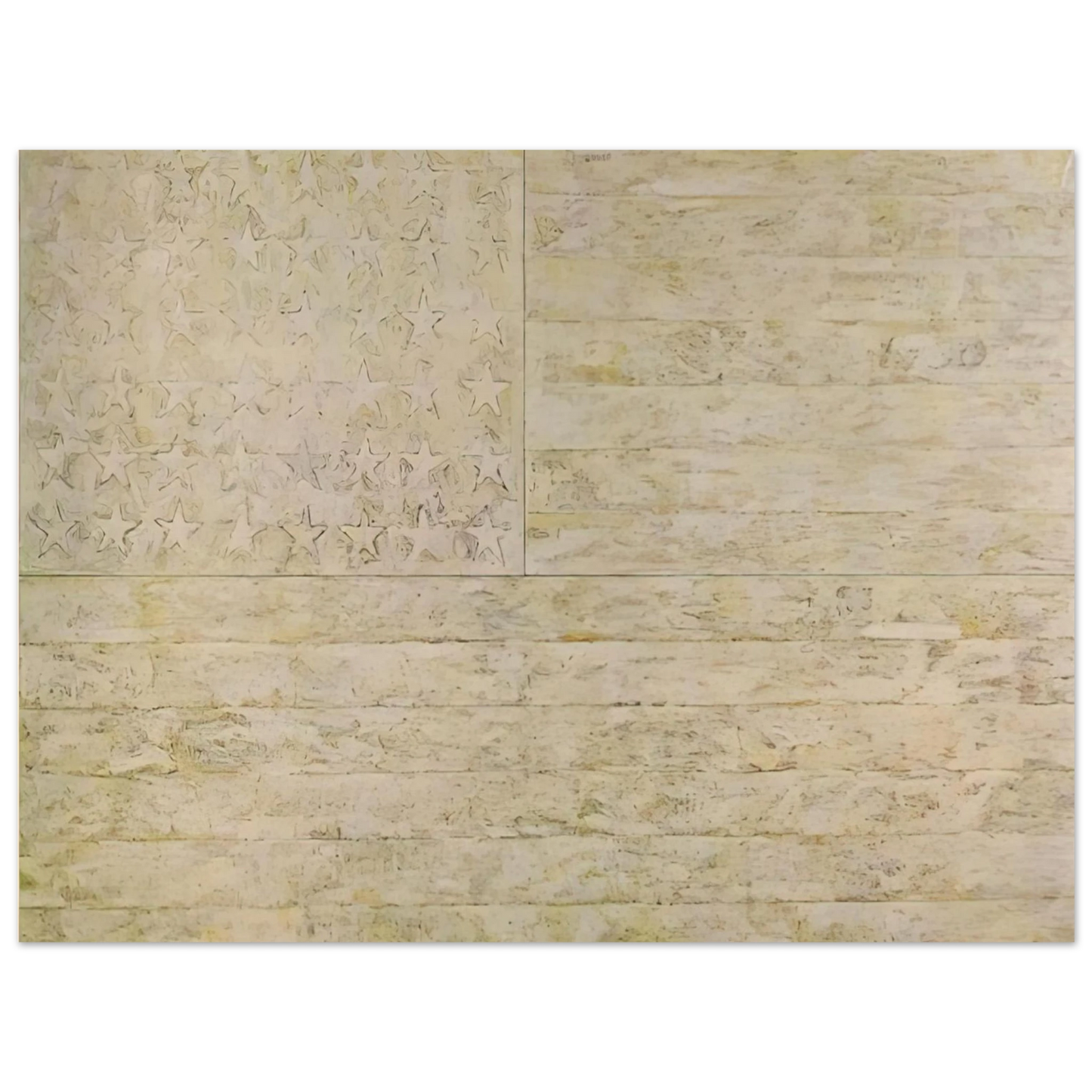 Jasper Johns - WHITE FLAG 75x100 cm / 30x40inches Fine Art Poster