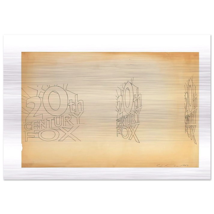 TRADEMARK STUDY 1 1962 - Edward Ruscha Brushed Aluminum Print - 70x100 cm / 28x40 inches | Edward Ruscha Aluminum Print | Edward Ruscha Prints