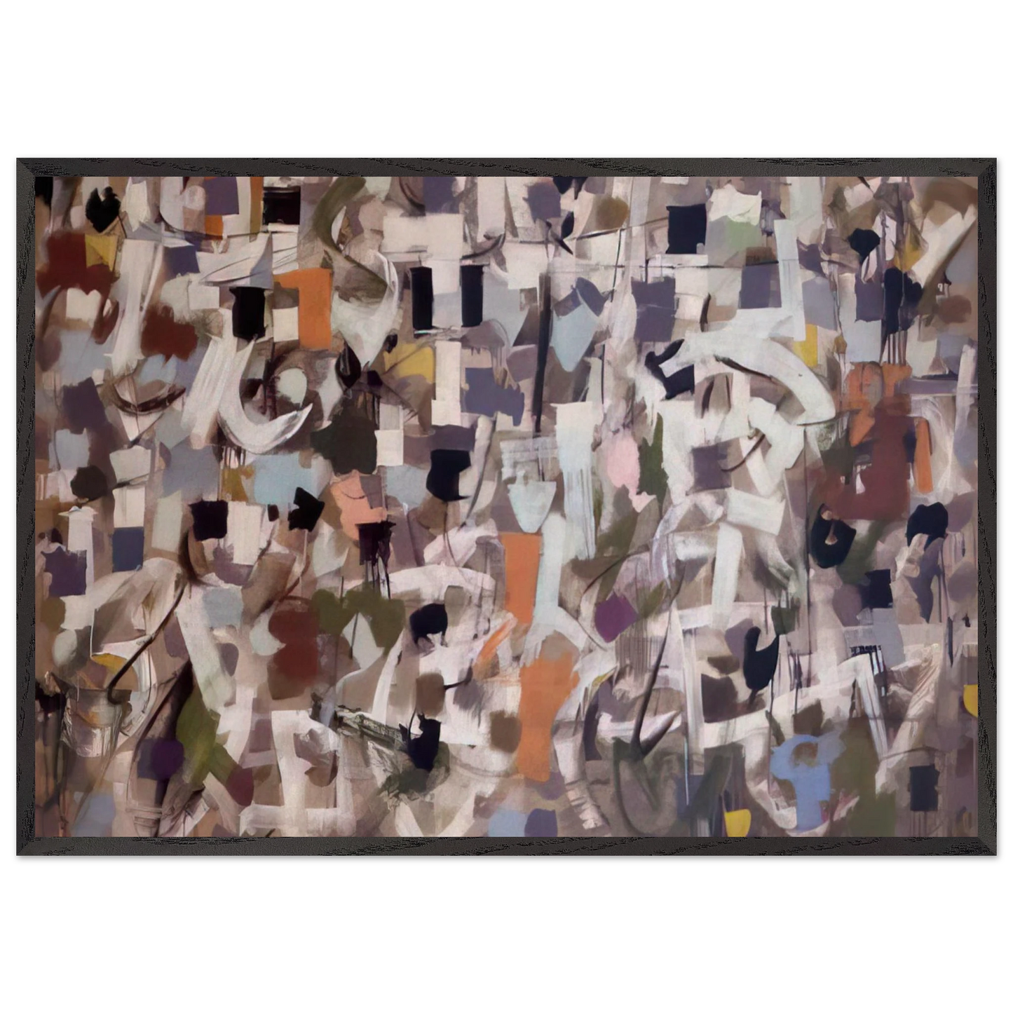 Number 15 - 1953 - Bradley Walker Tomlin 70x100 cm / 28x40 inches Framed Art Print – Black Wooden Frame