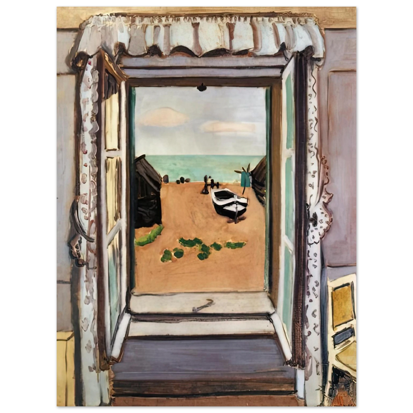 Henri Matisse - OPEN WINDOW ETRETAT 1920 75x100 cm / 30x40inches Fine Art Poster