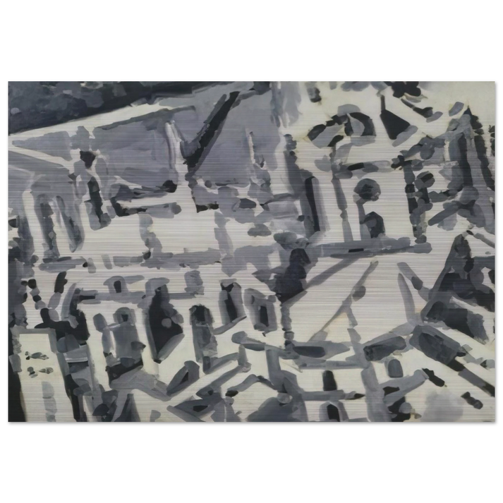 TOWNSCAPE M9 1968 - Gerhard Richter Brushed Aluminum Print - 70x100 cm / 28x40 inches | Gerhard Richter Aluminum Print | Gerhard Richter Prints
