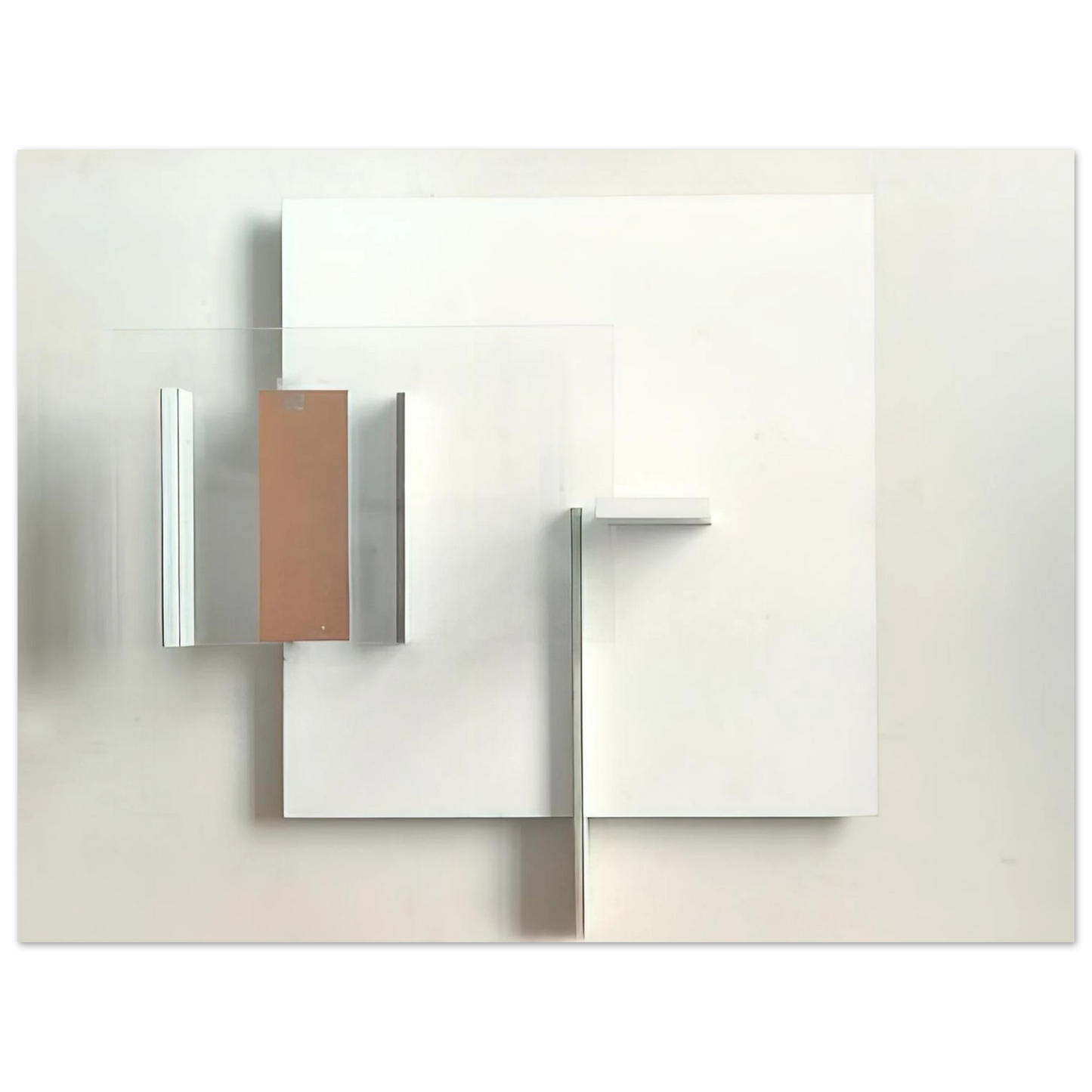 Victor Pasmore - ABSTRACT IN WHITE BLACK AND OCHRE 1962 75x100 cm / 30x40inches Fine Art Poster