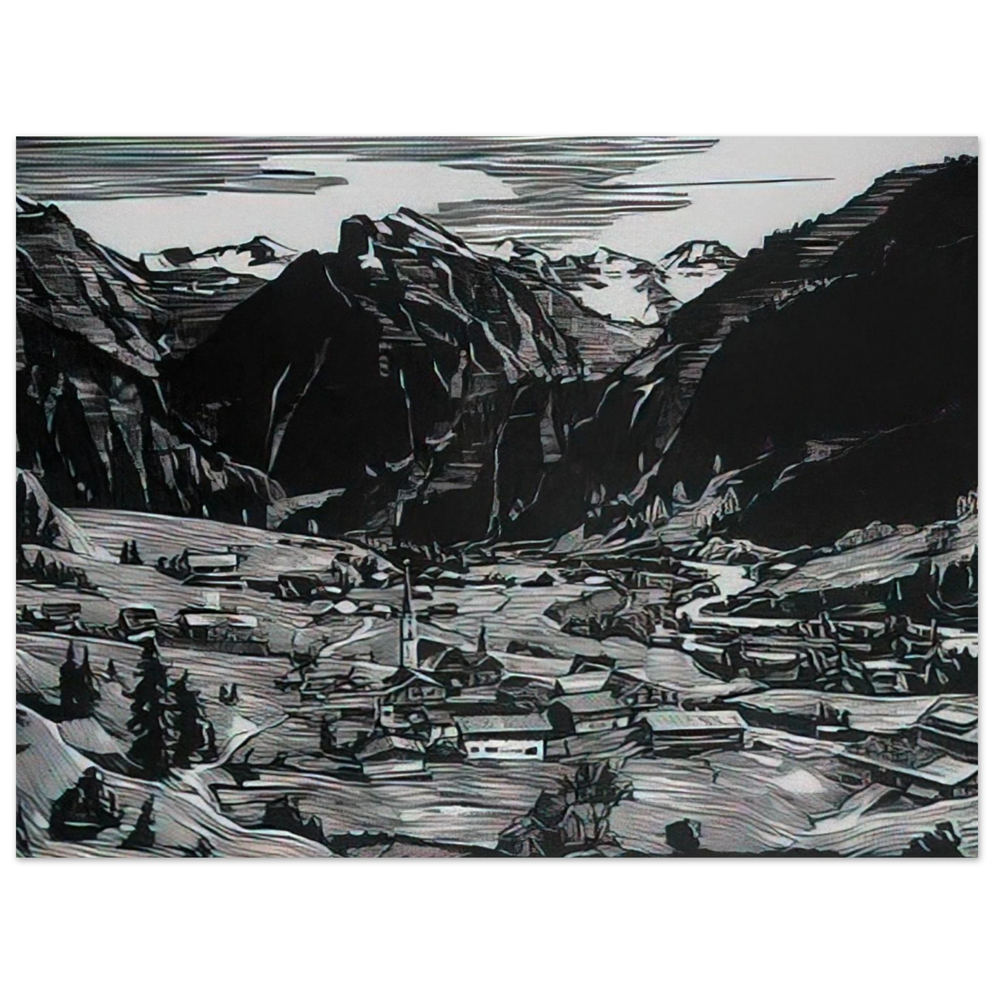 Konrad Zuse - Hinterstein - Expressionism 75x100 cm / 30x40inches Fine Art Poster