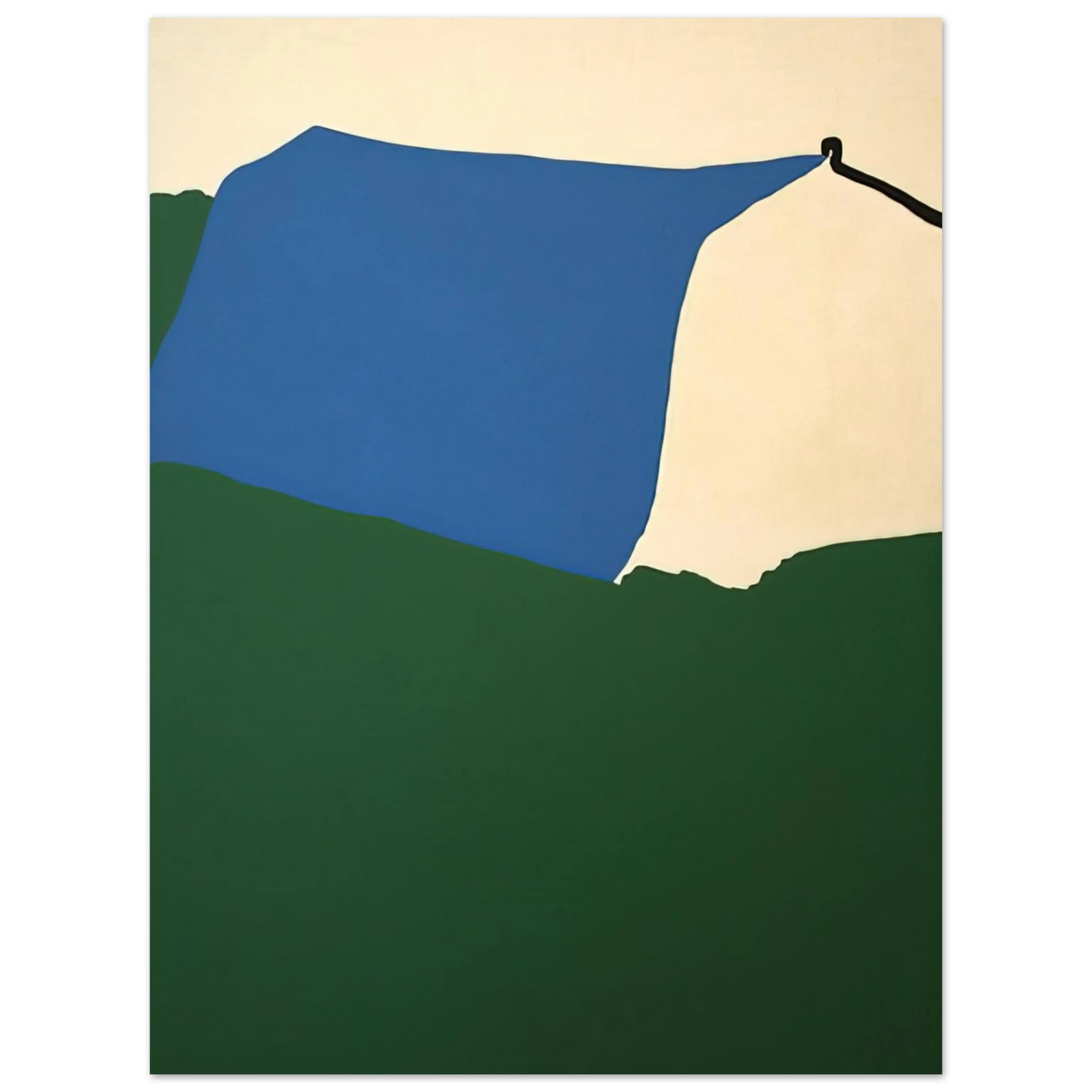 Raoul De Keyser - Camping II - 1970 75x100 cm / 30x40inches Fine Art Poster