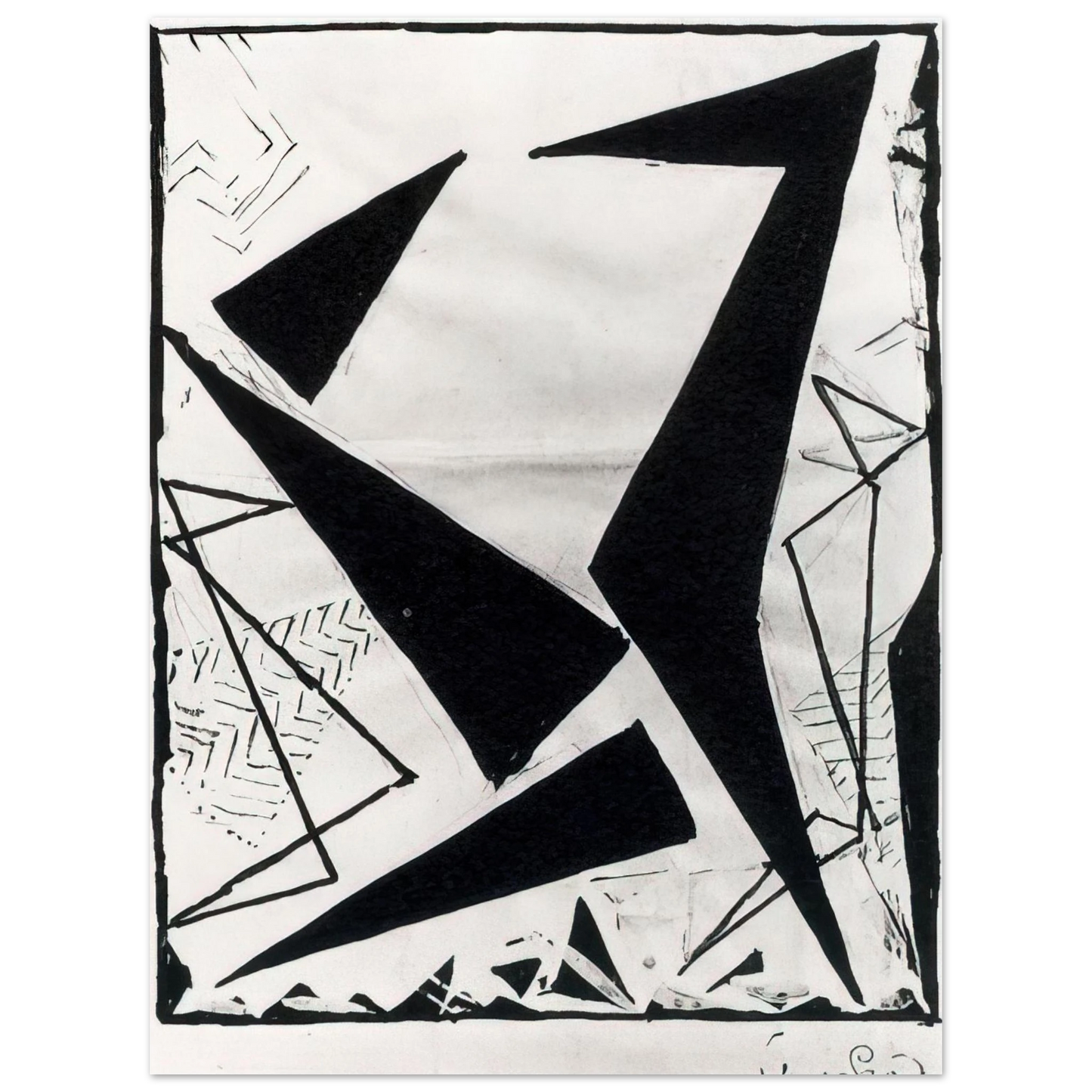 Frantisek Kupka - Study in black and white 75x100 cm / 30x40inches Fine Art Poster