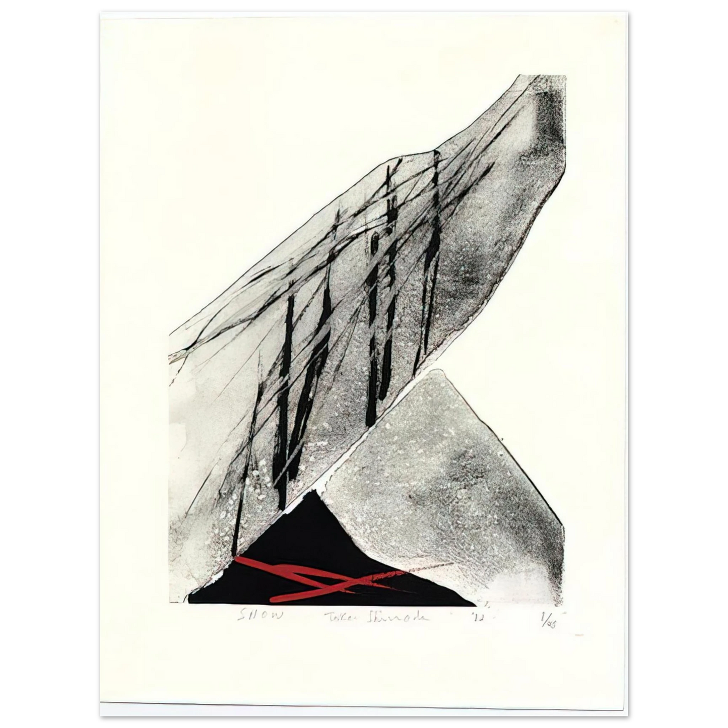 Toko Shinoda - Snow - 1982 75x100 cm / 30x40inches Fine Art Poster