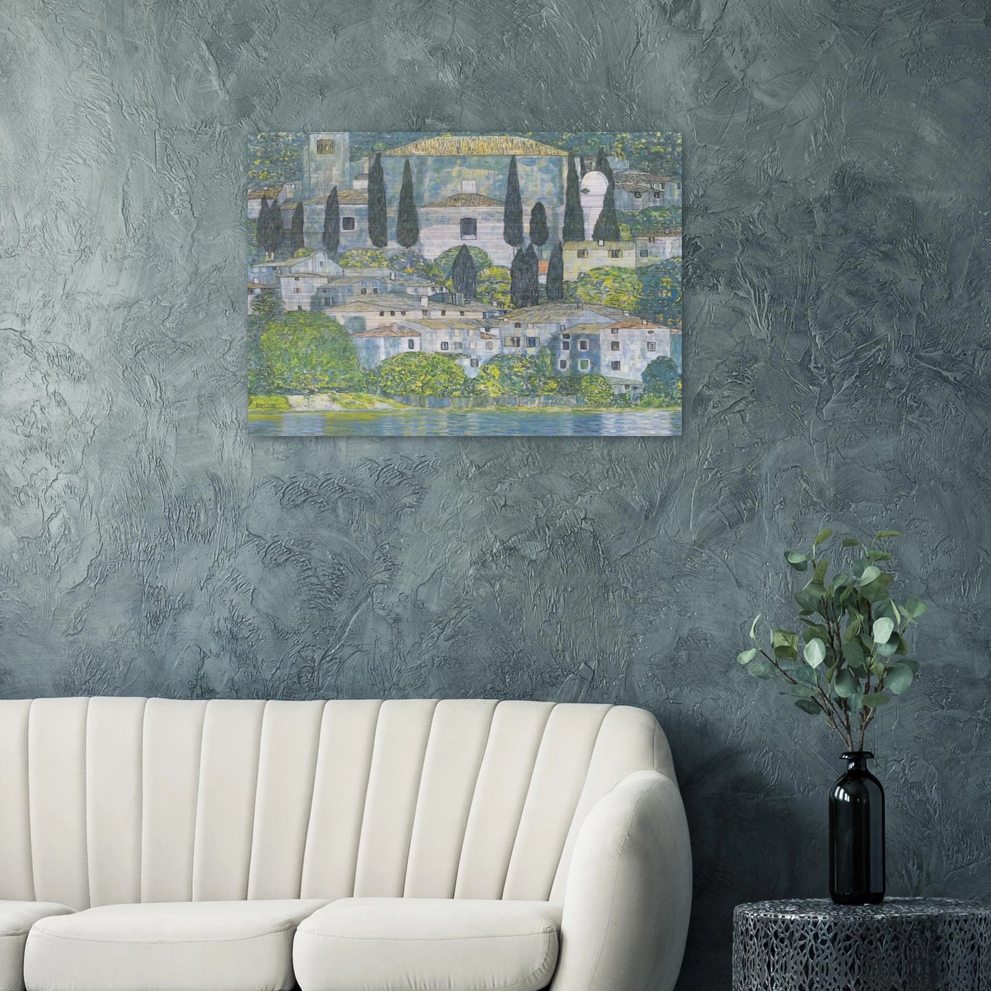 CHRURCH IN CASSONE 1913 - Gustav Klimt Brushed Aluminum Print - 70x100 cm / 28x40 inches | Gustav Klimt Aluminum Print | Gustav Klimt Prints
