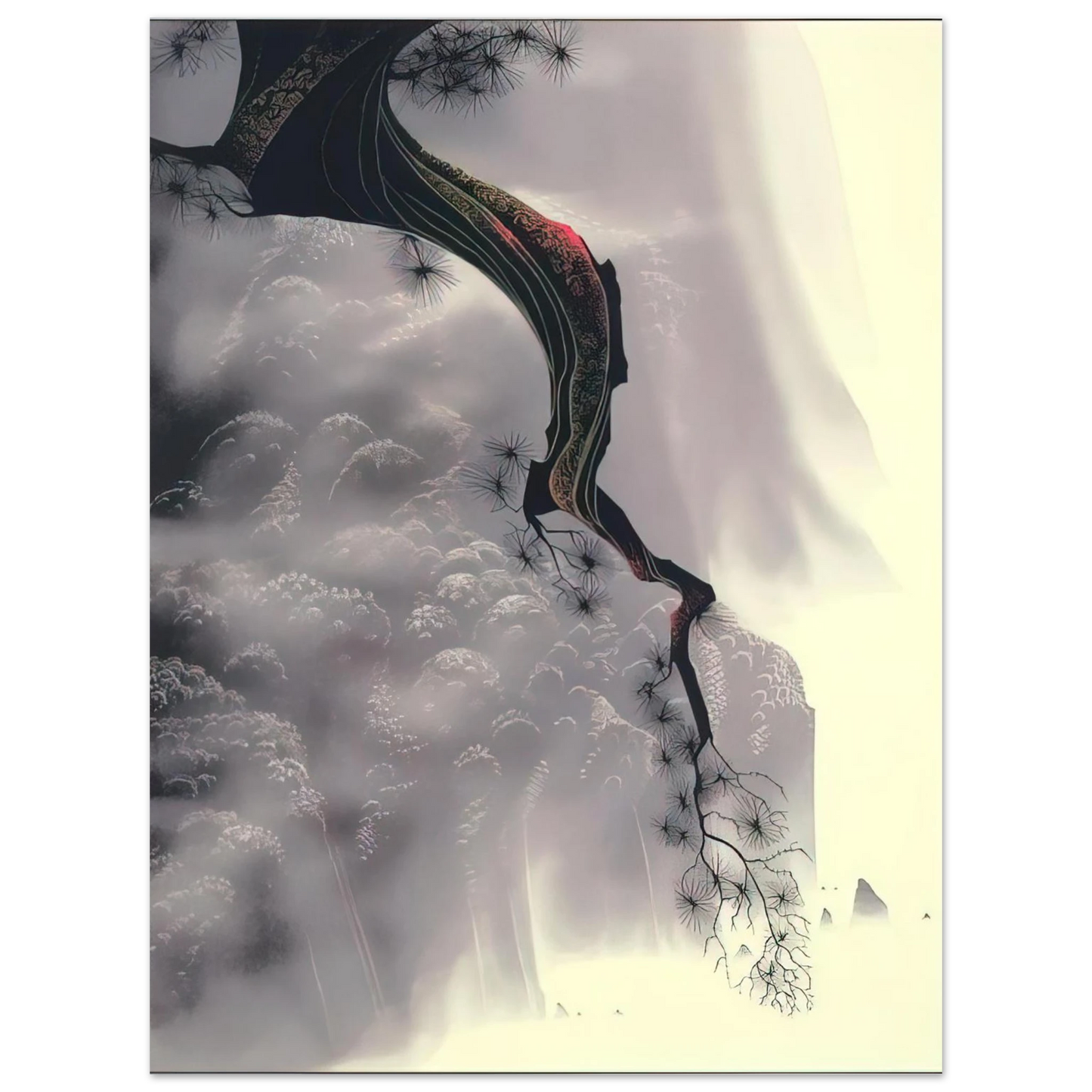 Eyvind Earle - Through the Fog 75x100 cm / 30x40inches Fine Art Poster