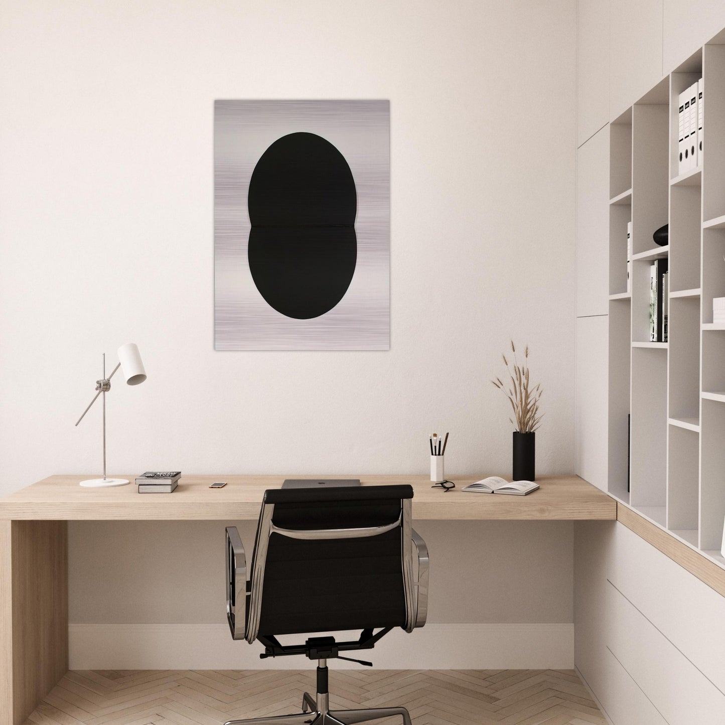 Study for White Plaque. Bridge Arch and Reflection - Ellsworth Kelly Brushed Aluminum Print - 70x100 cm / 28x40 inches | Ellsworth Kelly Aluminum Print | Ellsworth Kelly Prints