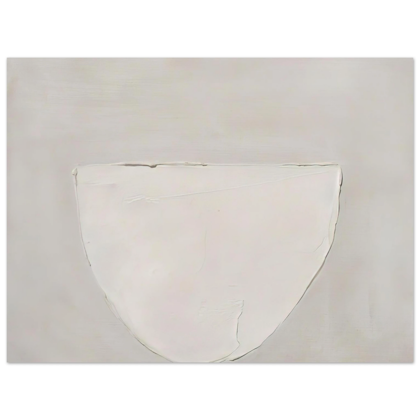 William Scott - Bowl White on Grey - 1962 75x100 cm / 30x40inches Fine Art Poster