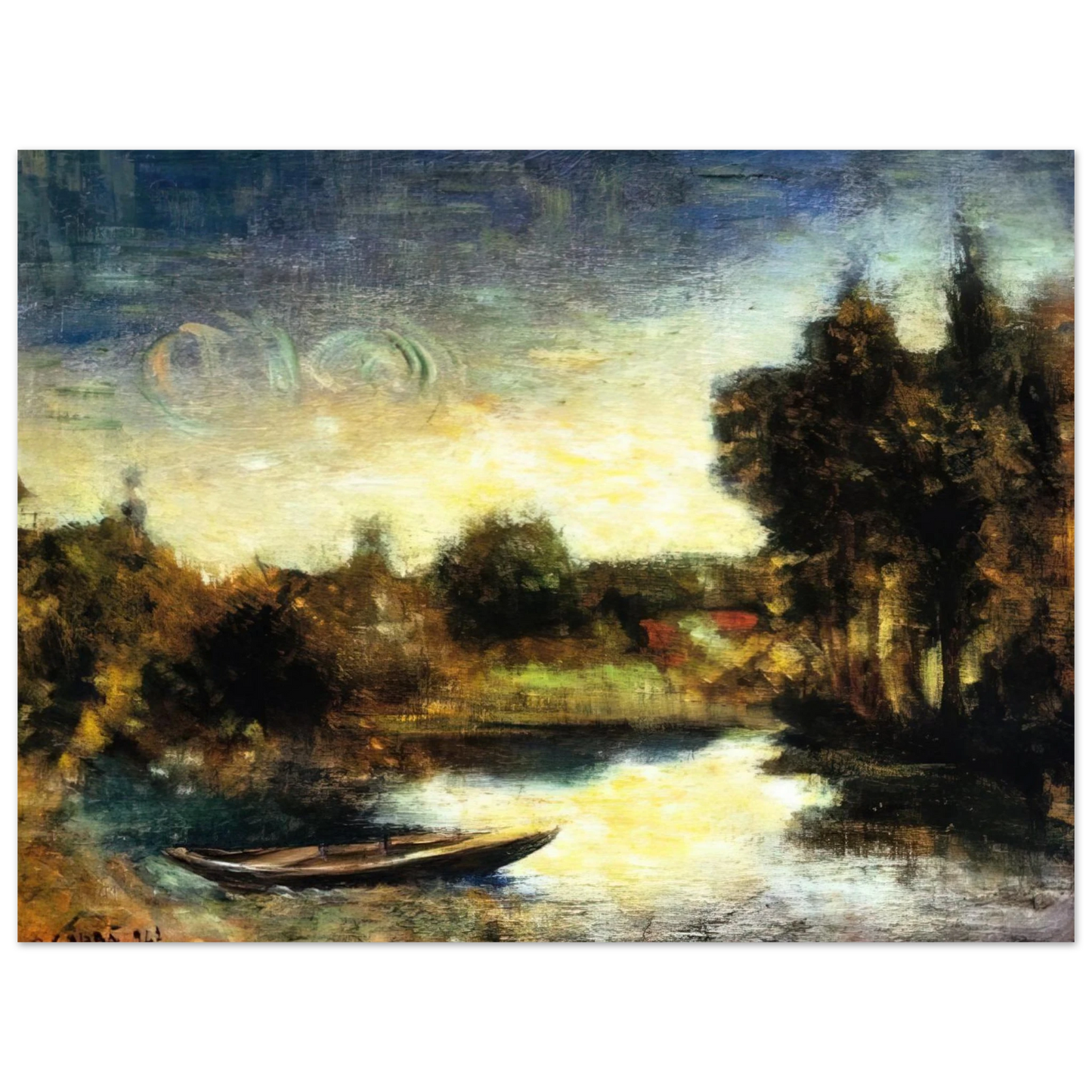 Carlo Carra - FIUMETTO 1941 75x100 cm / 30x40inches Fine Art Poster