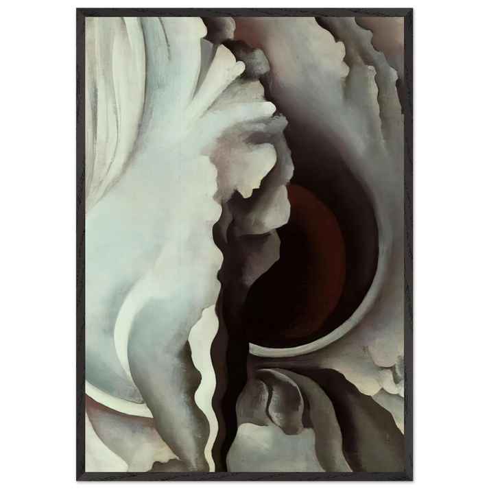 Black Iris - Georgia OKeeffe 70x100 cm / 28x40 inches Framed Art Print – Black Wooden Frame