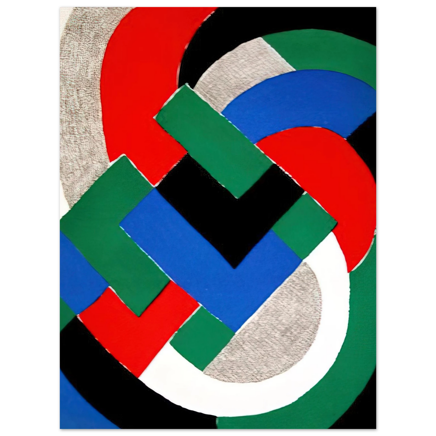 Sonia Delaunay - COMPOSITION WITH GREEN AND BLUE 75x100 cm / 30x40inches Fine Art Poster